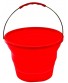 Wacky Practicals 0 Pack Away Bucket-7 litres 28x28x28 cm Red