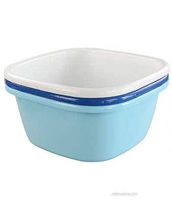 Wekiog 16 Quart Dish Pan Plastic Tub Basin 3-Pack Colorful