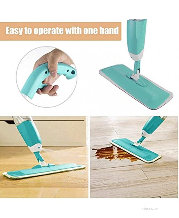 Floor Spray Mop Spray Cleaner with 2 Microfiber Pads 360 Degree Professional Handle Mop for Home Kitchen Hardwood Laminate Wood Ceramic Tiles Cleaning