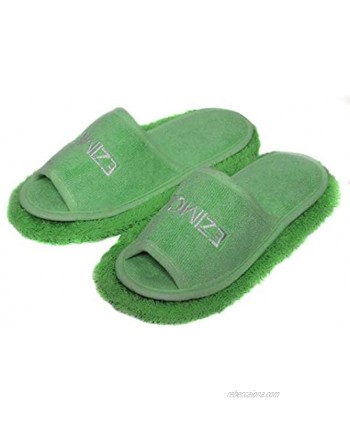 Friendly House Women's Chenille Microfiber Floor Cleaning Mop Slippers Green