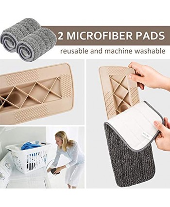 Microfiber Spray Mop Pads for Floor Cleaning 2 pcs Washable Mop Replacement Pads Grey 2 Pcs