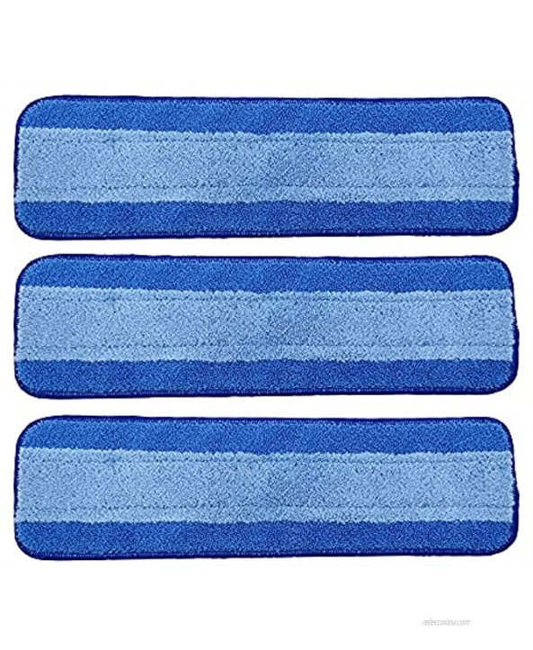 Microfiber Spray Mop Replacement Heads for Wet Dry Mops Reusable Replacement Refills Fits for Bona Hardwood Floor Replacement Cleaning Head 3 Pack
