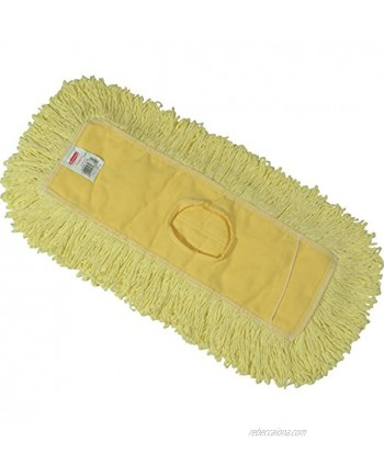Rubbermaid Commercial 18-inch x 5-inch Trapper Looped End-Dust Mop Head Yellow FGJ15200YL00