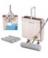 Sponge Mops and Bucket Set with 3 Replacement Sponge Heads PVA Mop Super Absorbent Easy Clean for Hardwood Laminate Tile Marble Ceramic Floors