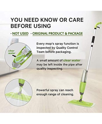 TWINRUN Microfiber Spray Mop for Floor Cleaning,Hardwood Floor Mop Kit-2 Refillable Water Bottles 650 ML 4 Washable Wet Dry Pads