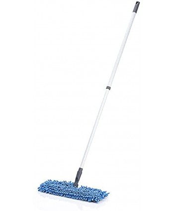 SHIHUAN Double Sided Mop Microfiber Chenille Pad with Extendable Handle up to 51"