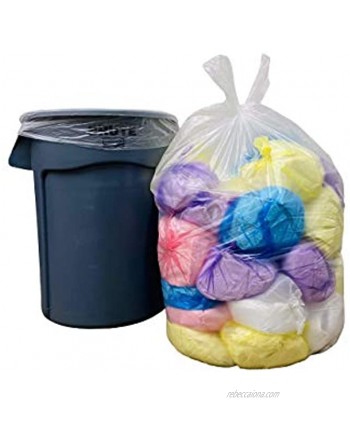 50-55 GAL Semi-Clear Trash bags Trash Can Liner Clear Garbage Bags  large trash bin thick trash bags for Home Hospital Wastebaskets Recycling Storage Outdoor.50 Count 50-55 Gallon
