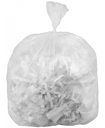 50 Small to Medium Trash Bags | 7-8-9-10 Gallon Trash Bags | 24" x 24" Clear Garbage Bags Commercial Waste Basket Trash Bags | Bulk Plastic Bathroom Trash Can Liners | Office Shredder Bags