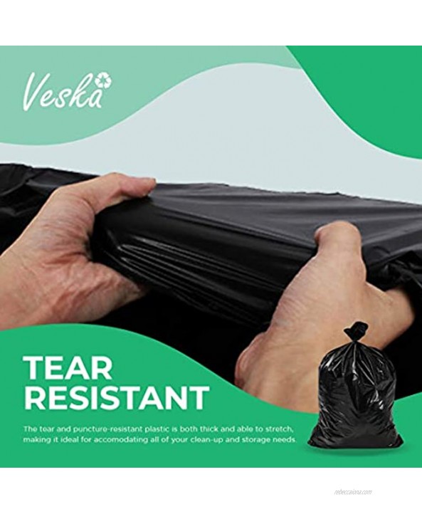55 Gallon Trash Bags Heavy Duty Value Pack 50 Count w Ties Large Black Outdoor Trash Bags Extra Large Heavy Duty Trash Can Liners Contractor Bags 60 55 50 Gallon Trash Can Liner Capacity
