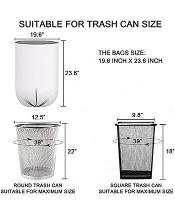 6 Gallon Trash Bags Small Garbage Bags Fits 5 6 Gallon Bins Clear Wastebasket Trash Liners 75 Counts