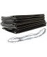 95 Gallon Trash Bags Heavy Duty Pack 50 pcs | 1.5 MIL |+ 5 Giant Rubber Bands for Garbage Cans 61”X68” Black Trash Bags Made of Recycled Materials for Home Office Yard or Storage.