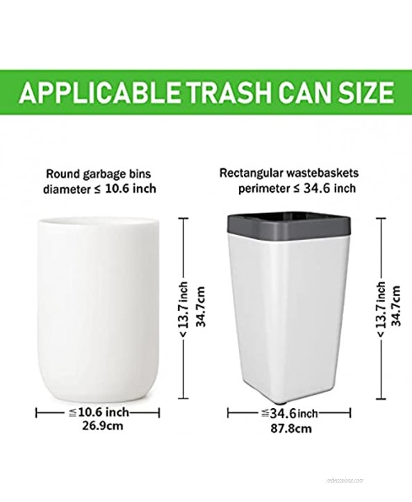 Compostable Trash Bags 2.6 Gallon 10L Extra Thick 0.78 Mils 100% Biodegradable Garbage Bags Wastebasket Liners Bags for Kitchen Bathroom Office Car,US BPI ASTM D6400 and Europe OK Compost Home Certified