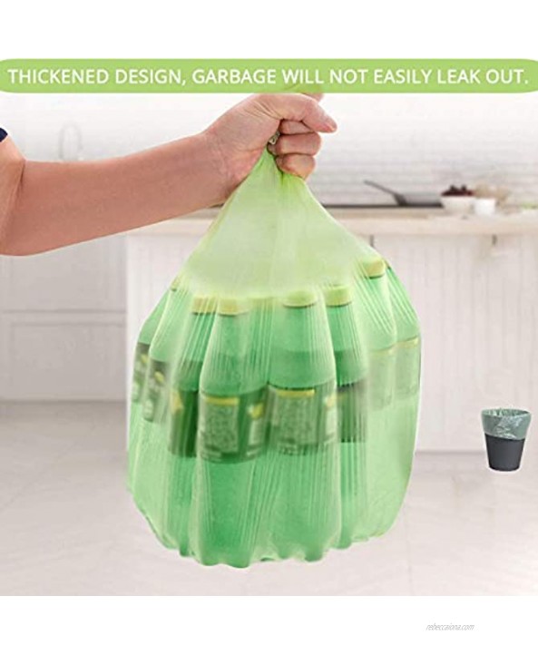 Compostable Trash Bags 3 Gallon Biodegradable Small Garbage Bags Green Wastebasket Liners for Bathroom Office Home Bins 100 Counts