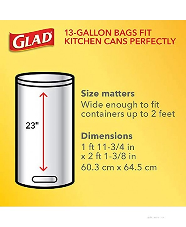 Glad ForceFlex Tall Kitchen Drawstring Trash Bags 13 Gallon Grey Trash Bag Unscented 80 Count Package May Vary