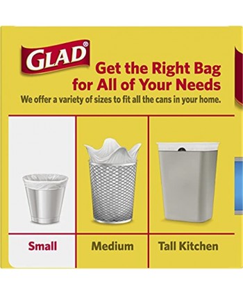 Glad Small Trash Bags OdorShield 4 Gallon White Trash Bag Febreze Fresh Clean 26 Count