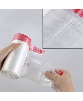 Jekiyo 1.5 Gallon Drawstring Clear Trash Bags Wastebasket Bags Small 120 Counts