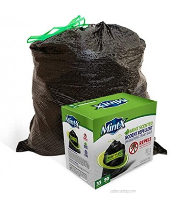 Mint-X MintFlex Rodent Repellent Trash Bags 33 Gallon 90 Count