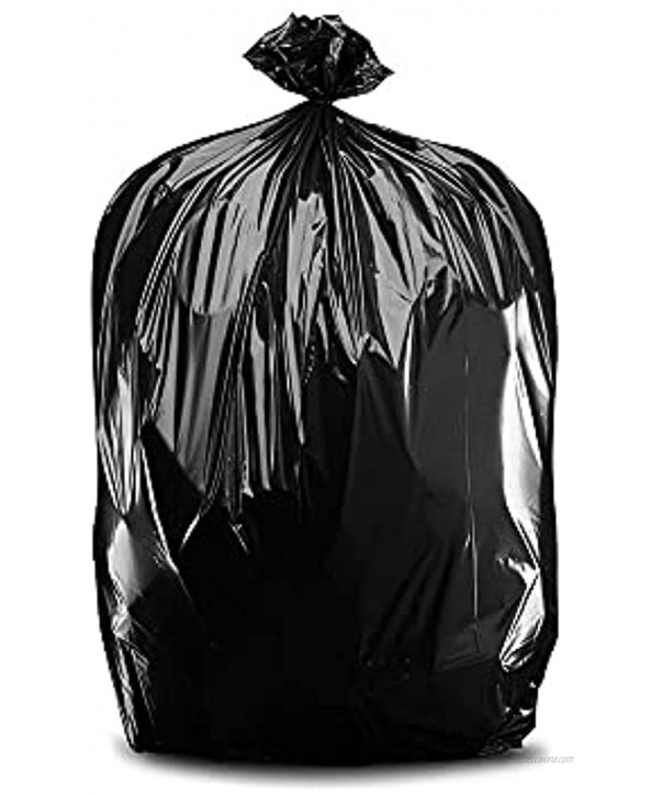 Plasticplace 64-65 Gallon Trash Can Liners for Toter │ 1.2 Mil │ Black Heavy Duty Garbage Bags │ Roll │ 50” x 60” 25 Count