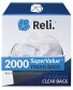 Reli. 1-2 Gallon Trash Bags 2000 Count Bulk Small 1 Gallon Trash Bags 2 Gal Small Clear Garbage Bags 1 Gallon 2 Gallon in Bulk Clear