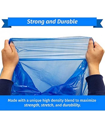 Reli. SuperValue 65 Gallon Recycling Bags 50 Count Blue 65 Gallon Trash Bags Heavy Duty Large Garbage Bags 64 Gallon 65 Gallon Toter Trash Bags Can Liners Blue Trash Bags for Recycling