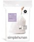 simplehuman CW0175 code P Custom Fit Bin Liners White Plastic Pack of 20 Liners