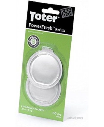 Toter Powerfresh Trash Can Odor Eliminator Refill Air Fresheners 2Count