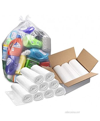 33 Gallon Clear Trash Bags 250 Count SuperValue Pack Large Clear Plastic Bags Great for Recycling 30 Gallon 32 Gallon 35 Gallon. High Density Bag