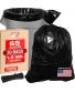 X-Large 65 Gallon Black Trash Bags Heavy Duty Bags for Garbage Storage 1.5 Mil Thick 50"Wx48"H Industrial Grade Trash Bags for Construction Yard Work Commercial Use by Tougher Goods 50