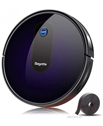 Bagotte Robot Vacuum,Upgraded 2000Pa Strong Suction Robotic Vacuum Cleaners,Automatic Carpet Boost,2.7in Thin,Super Quiet,Self-Charging with Boundary Strips,for Hardwood Floor Carpet Tile Pet Hair