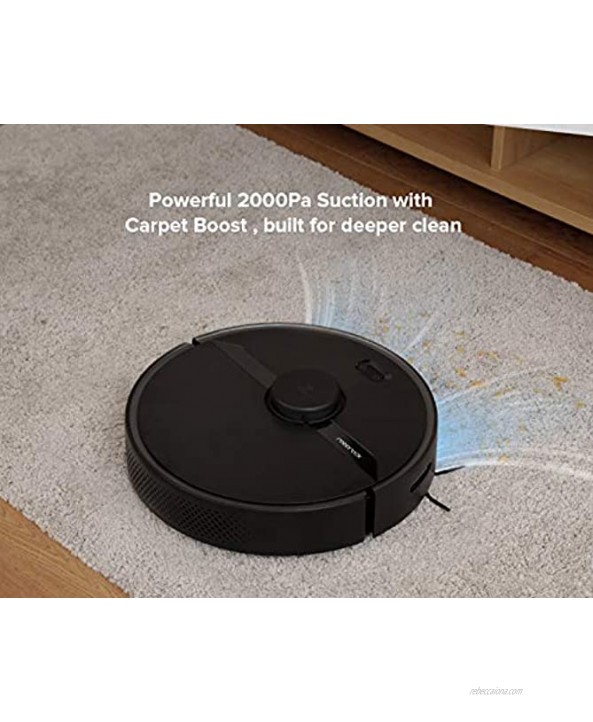 Roborock S6 Pure Robot Vacuum and Mop Multi-Floor Mapping Lidar Navigation No-go Zones Selective Room Cleaning 2000Pa Suction Robotic Vacuum Cleaner Wi-Fi Connected Alexa Voice Control