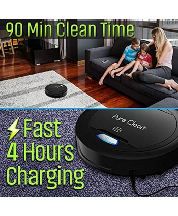 SereneLife Robot Automatic Vacuum Cleaner Upgraded Lithium Battery 90 Min Run Time Bot Self Detects Stairs Pet Hair Allergies Friendly Home Cleaning for Carpet Hardwood Floor PUCRC26B