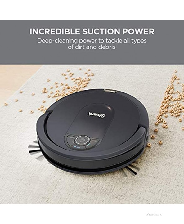 Shark IQ Robot Vacuum AV992 Row Cleaning Perfect for Pet Hair Compatible with Alexa Wi-Fi Black