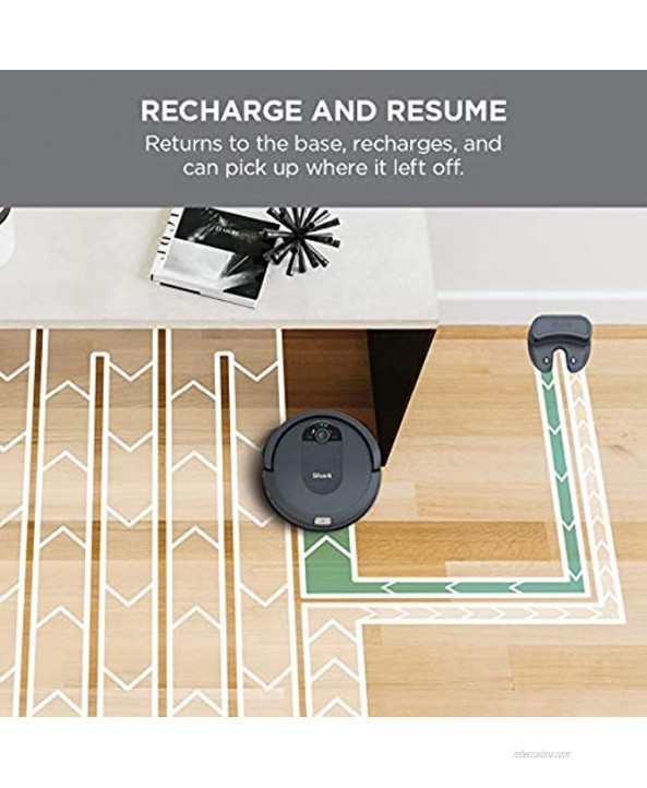 Shark IQ Robot Vacuum AV992 Row Cleaning Perfect for Pet Hair Compatible with Alexa Wi-Fi Black