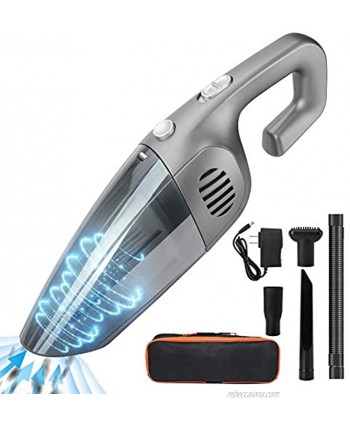 Cordless Handheld Vacuum Portable Mini Hand Car Vacuum Handheld Vacuum Cleaner 120W 7Kpa Powerful Suction Car Vacuum Cordless with Rechargeable Quick Charge Hand Vacuum for Home and Car Cleaning