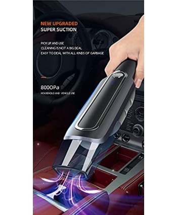 Cordless Vacuum Cleaner Car Small Vacuum Cordless Low Noise USB Quick Charge Portable Cleaning Clean up to 30 min Home Office Car and Any Corner