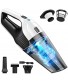 Handheld Vacuum Cleaner Cordless Portable Lightweight Hand Vacuum HEPA Dual Filtration Rechargeable 2200mAH Li-ion Battery 3H Quick Charge 30Min Long Runtime for Home Car Pet Hair Deep Cleaning