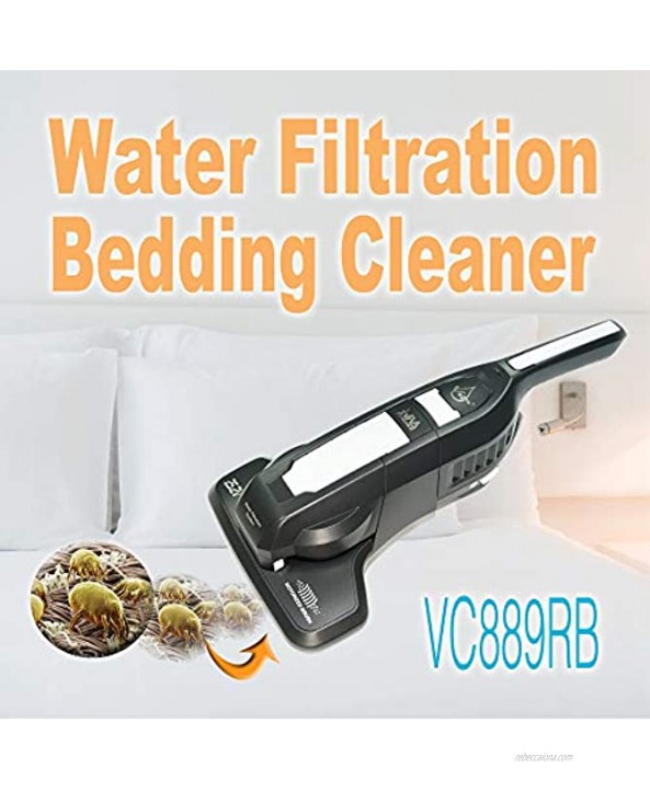 Rechargeable Bed Couch Furniture Mattress Vacuum Cleaner Handheld Powerful Suction High Frequency High Frequency Dry and Cordless Water Filter Wireless and Smooth Cleaning