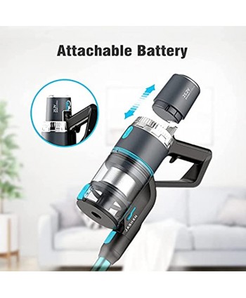 JASHEN Cordless Vacuum Cleaner with Auto Mode Lightweight Stick Vacuum Cleaner 350W Suction 4-in-1 Cordless Vac for Hard floor Tile Laminate Carpet