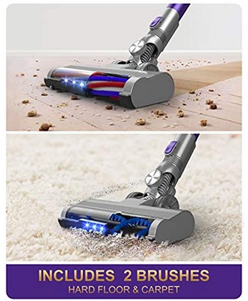Laresar Cordless Vacuum Cleaner,26KPA Powerful Stick Vacuum with Detachable Battery,Lightweight Handheld Vacuum for Hardfloor Carpet Pet Hair,30Mins Runtime,Telescopic TubeElite 1
