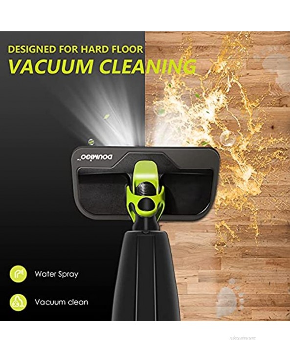 DOUMIGO Vacuum Mop Cordless Hard Floor Vacuum Cleaner and 2 Packs Recyclable Cleaning Mop Pad Black KB-9009A