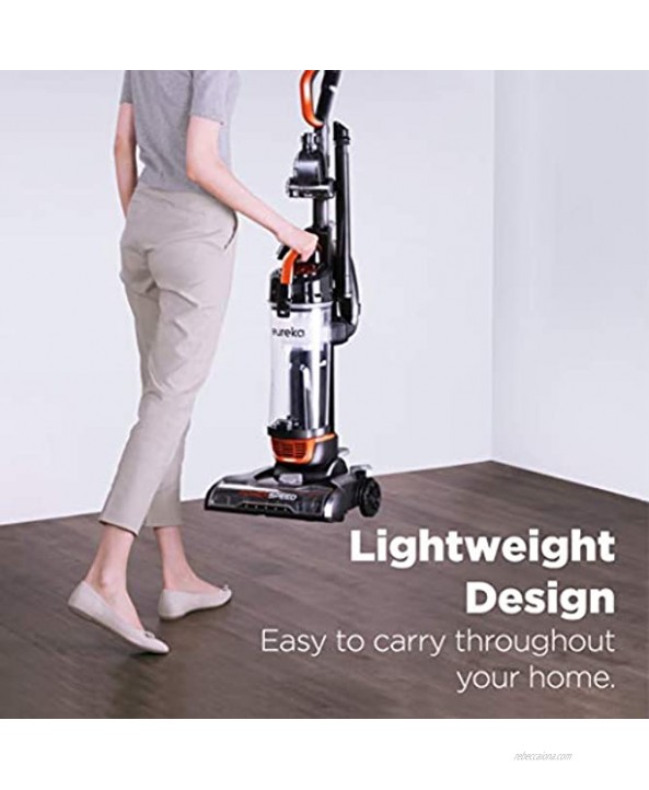 eureka PowerSpeed Turbo Spotlight Lightweight Upright Vacuum Cleaner for Carpet and Hard Floor Pet Tool Orange