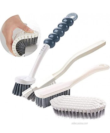 4 Pack Deep Cleaning Brush Set Cleaning Brushes for Kitchen Household Use Kitchen Scrub Brush,Bottle Brush,Shoe Brush,Dish Scrub Brush,Corners Brush for Bathroom,Floor,Tub,Shower,Tile and Kitchen