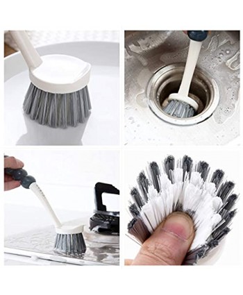 4 Pack Deep Cleaning Brush Set-Kitchen Cleaning Brushes Includes Grips Dish Brush Bottle Brush Scrub Brush Bathroom Brush Shoe Brush for Bathroom Floor Tub Shower Tile Bathroom and Kitchen