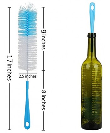 ALINK 17in Extra Long Bottle Cleaning Brush Cleaner for Washing Narrow Neck Beer Wine Thermos Yeti S‘Well Brewing Bottles Hummingbird Feeder