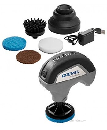 Dremel Versa Cleaning Tool- Grout Brush- Bathroom Shower Scrub- Kitchen & Bathtub Cleaner- Power Scrubber for Tile Pans Stoves Tubs Sinks Auto & Grills- PC10-02