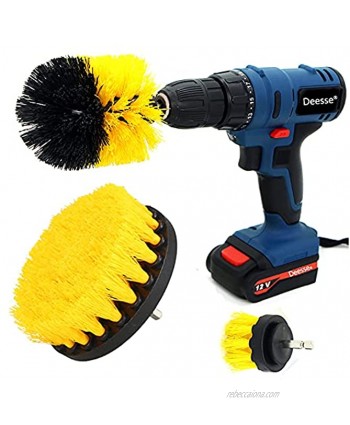 Electric Drill Brush Accessories,Deesse Kitchen Cleaning Brush Power Scrubber Cleaning Brush Attachment Set All Purpose Drill Scrub Brushes Kit for Grout Floor Tub Shower Tile Car,Oil Carpet