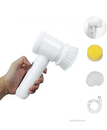 Electric Spin Scrubber Rechargeable Scrubber Wall-mountable Cleaning Tools Shower Scrubber for Cleaning tub Scrubber for Cleaning Sinks Windows Tiles with 3 Replaceable Cleaning Brush Heads