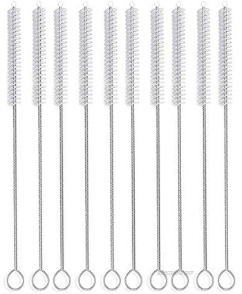 Long Straw Brush Nylon Pipe Tube Cleaner 10-ihch X 2 5-inch set of 10