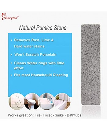 Maryton Pumice Stone for Cleaning Toilet Bowl Pumice Sticks for Cleaning Hard Water Ring Stains Pack of 4
