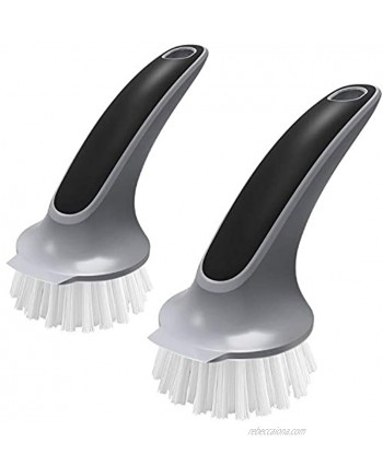 MR.SIGA Pot and Pan Cleaning Brush Dish Brush for Kitchen Pack of 2